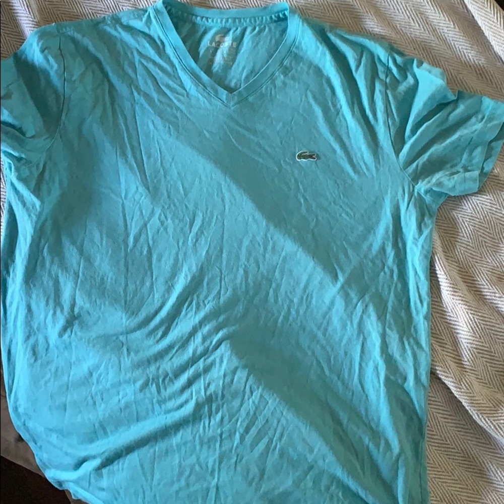 Lacoste vneck short sleeve tee
